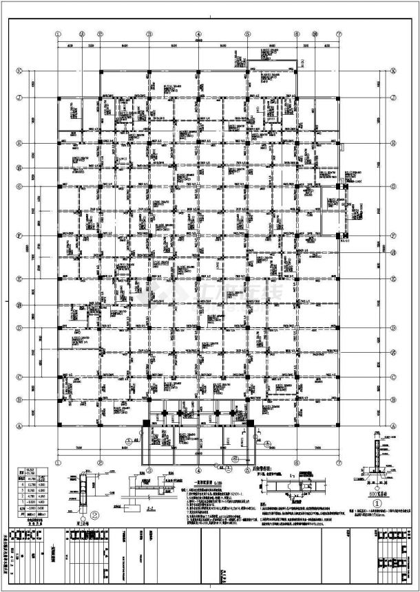 【浙江】地上四层框架结构教学综合楼结构设计施工图-图二