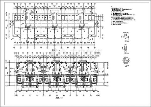 【江苏】六层框架结构住宅结构设计施工图（含建施）-图一