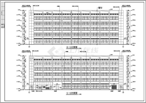 某公司两栋五层厂房建筑设计施工图-图一