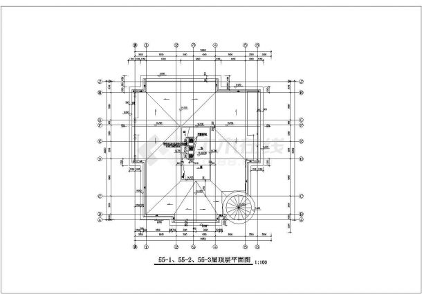 某两层框架结构西班牙风情酒店结构施工图（含建筑图）-图一