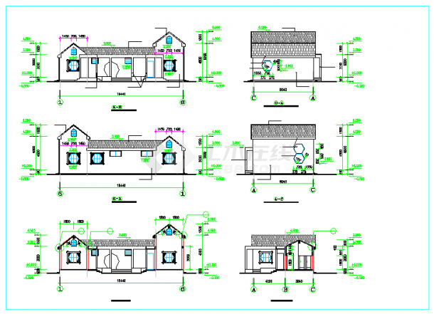 某地仿古管理用房建筑施工设计图纸-图二