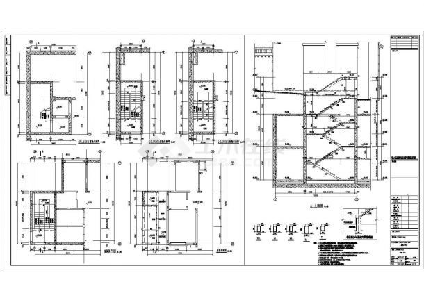 【山东】地下二层框架结构车库结构设计施工图-图一