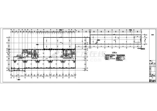 安徽十二层框架剪力墙结构综合楼结构施工图（含详细建筑图）-图一