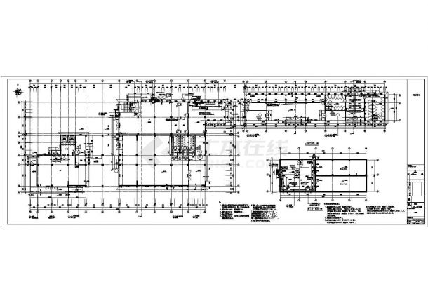 安徽十二层框架剪力墙结构综合楼结构施工图（含详细建筑图）-图二