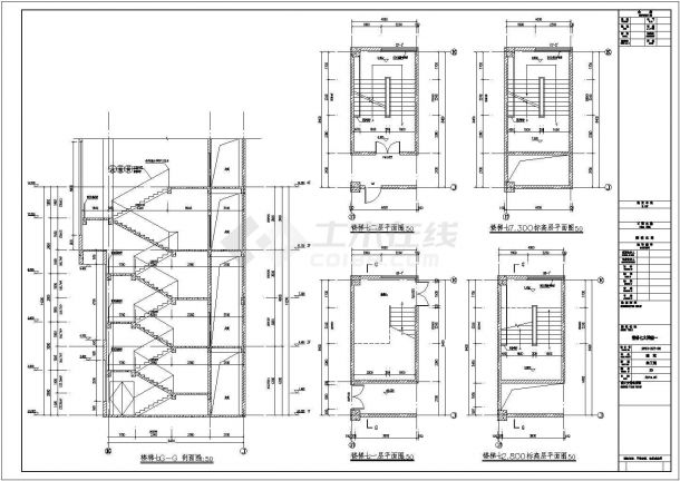 四层框架结构报业传媒公司印务车间结构施工图（含建筑施工图）-图二