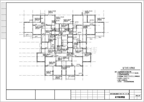 二十七层剪力墙结构廉租房住宅结构设计施工图-图一