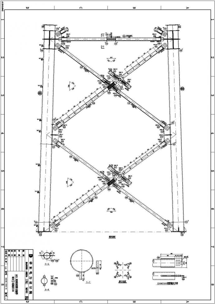 某地输电线路铁塔（SZT2双回路直线塔）施工图纸_图1