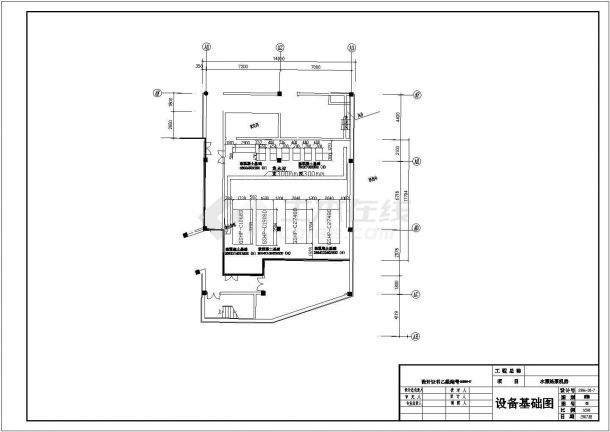 某地区水源热泵系统机房设计全套图纸-图二