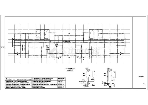 某十八层剪力墙住宅结构设计施工图（筏形基础）-图一