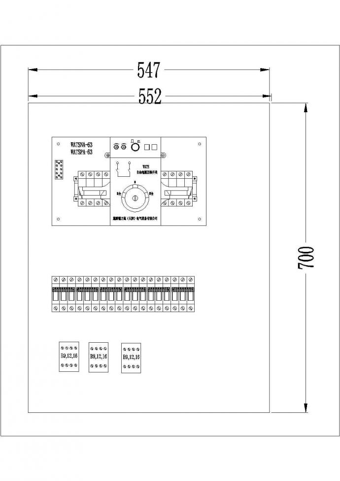 常见电气元器件尺寸图CAD图纸_图1