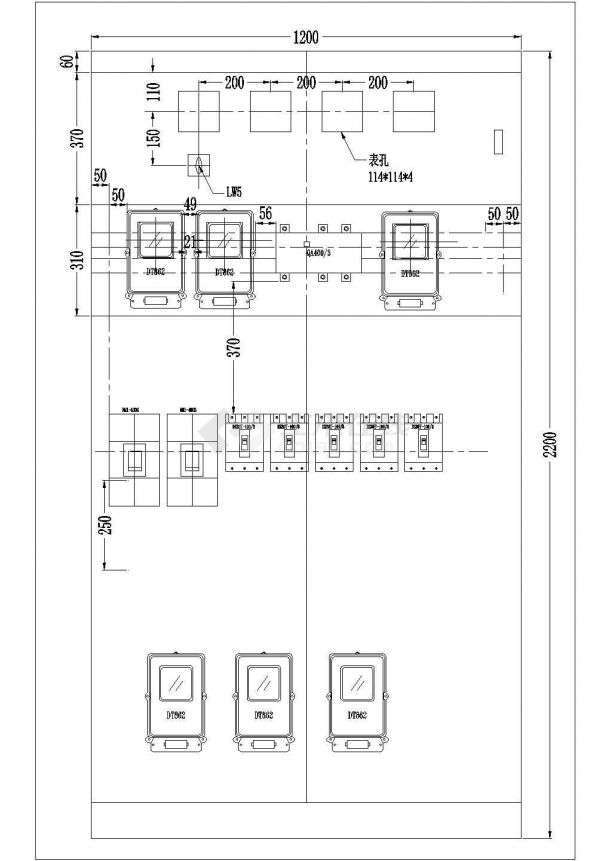 常见电气元器件尺寸图CAD图纸-图二