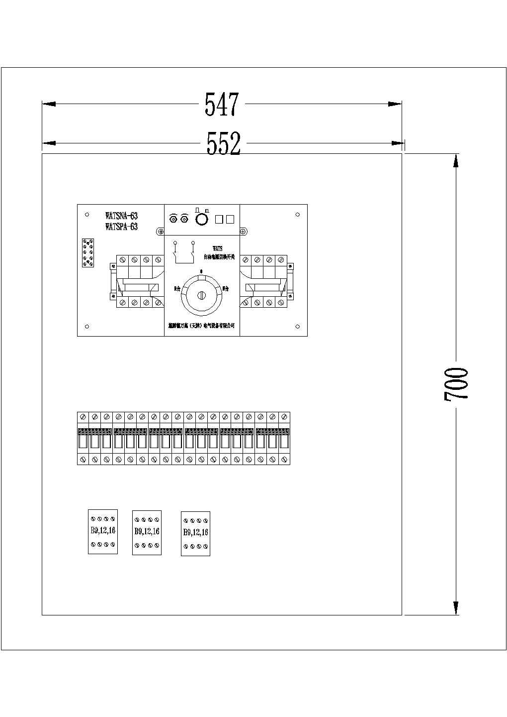 常见电气元器件尺寸图CAD图纸