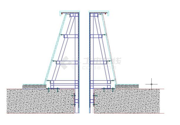 商场弧形GRG造型扶手栏杆节点-图一