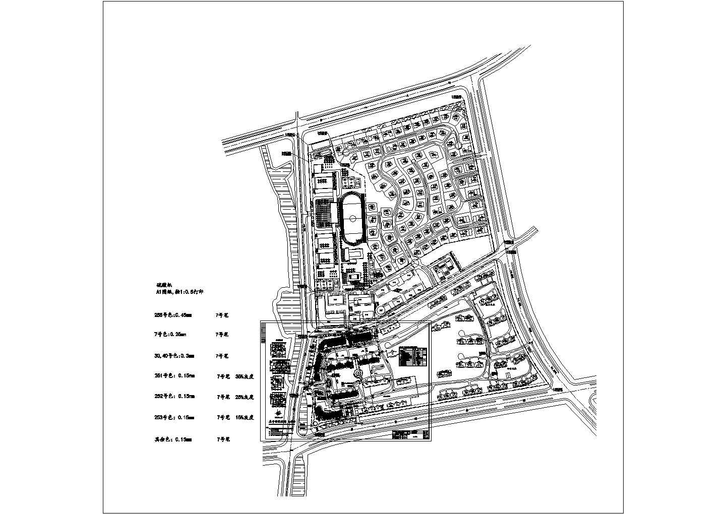 某大型住宅小区总平面设计规划规划方案图