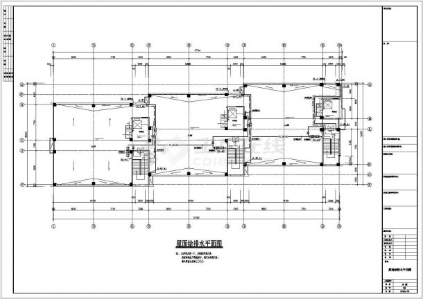 某地区福建某活动中心给排水CAD平面布置参考图-图二