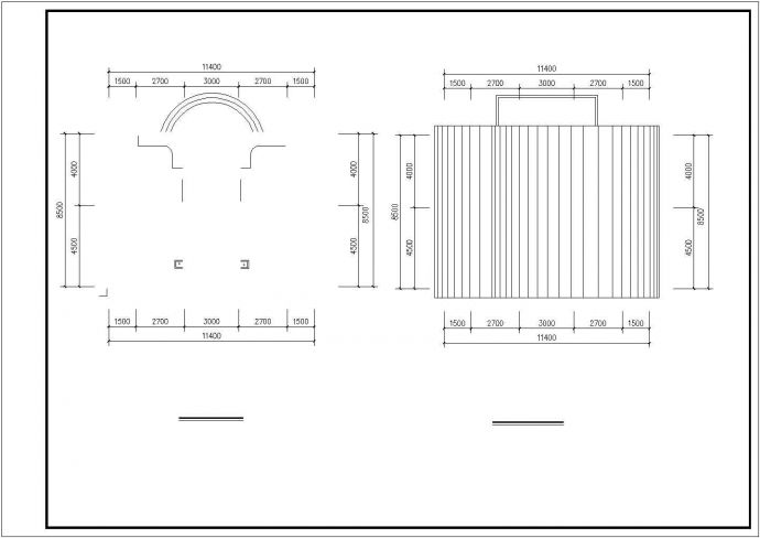某6米高公共厕所建筑方案图（砖混结构，共2张图）_图1