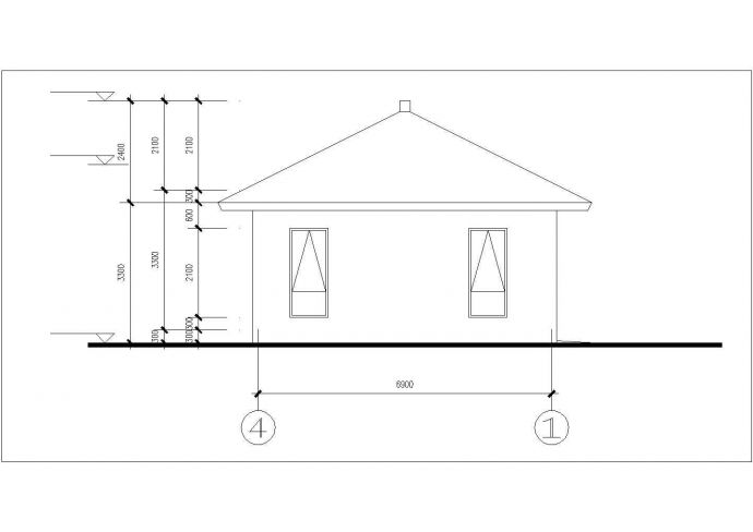某大学雨篷结构设计图（钢桁架结构，共5张）_图1