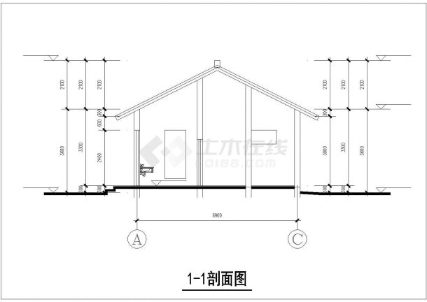 某大学雨篷结构设计图（钢桁架结构，共5张）-图二
