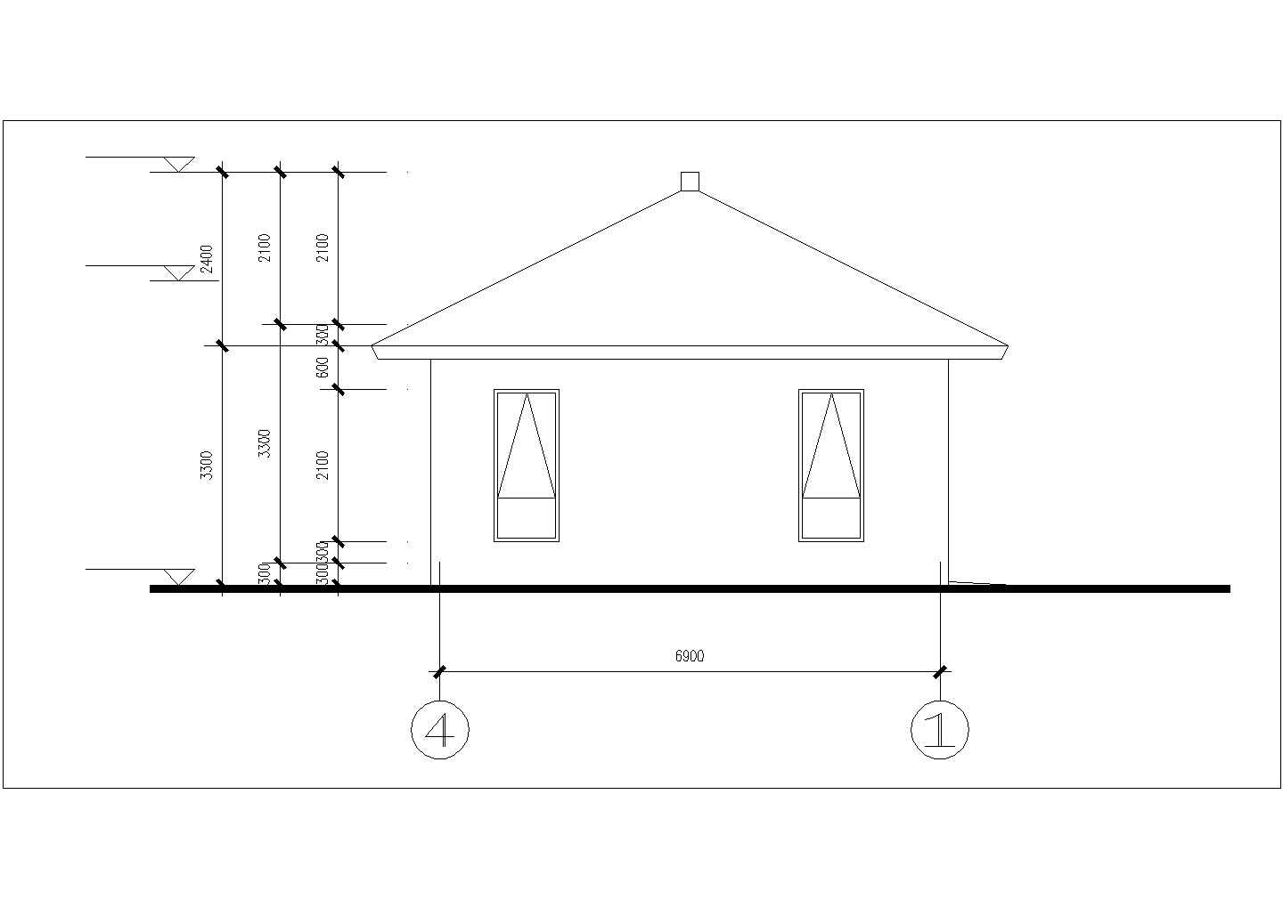 某大学雨篷结构设计图（钢桁架结构，共5张）