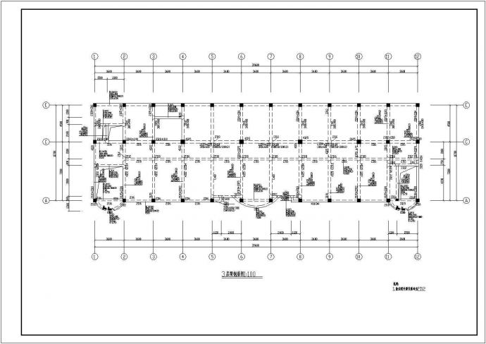 某六层框架结构住宅楼结构设计施工图_图1