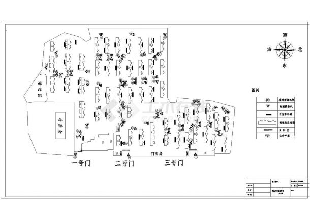 某住宅小区监控弱电CAD平面布置参考图-图二