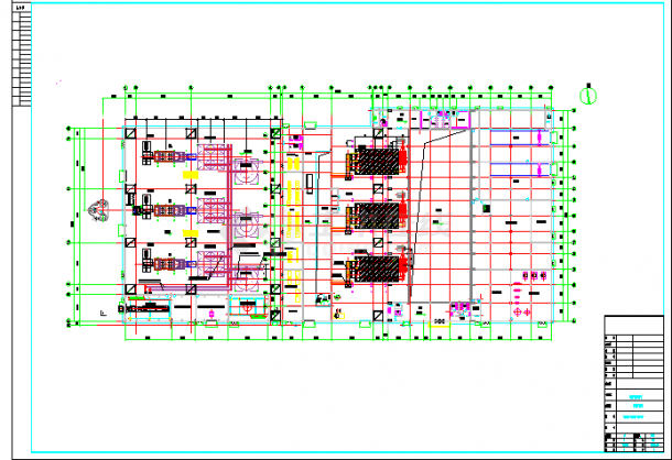 焚烧发电工房底层设备布置平面图-图一