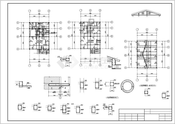 某两层砖混结构农村自建房结构设计施工图-图一