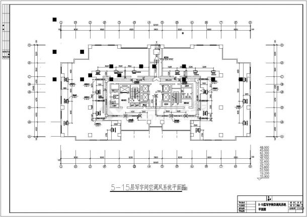 武汉某50000㎡地上二十九层综合楼空调通风图纸-图一