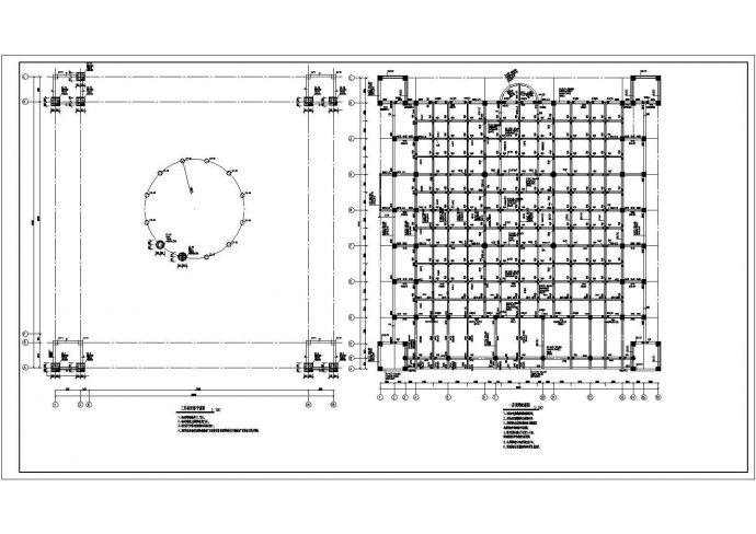 三层框架结构清真寺结构设计施工图_图1