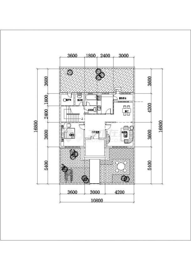 某多层别墅居住区修建性详细规划图纸-图一
