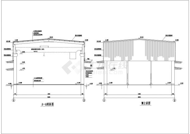 某地单层门式刚架结构仓库建筑结构施工图-图二