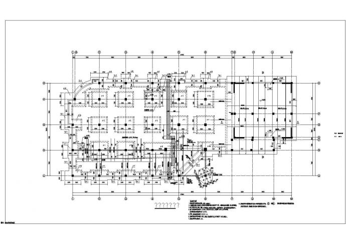 某五层餐饮楼和九层机械车库板柱剪力墙结构施工图_图1