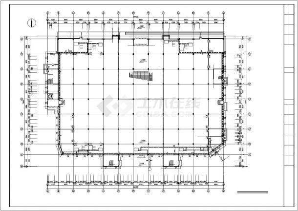 某地区四层广场综合楼空调CAD平面布置参考图-图一