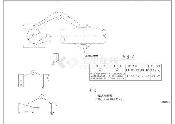 某地厂区蒸汽管网冷热源设计施工图-图二