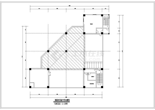 某框架结构项目局部增设钢屋架结构施工图-图二