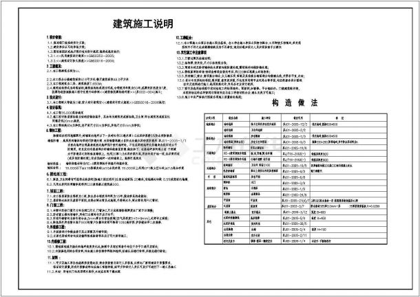 某两层框架结构砖混别墅结构设计施工图-图一