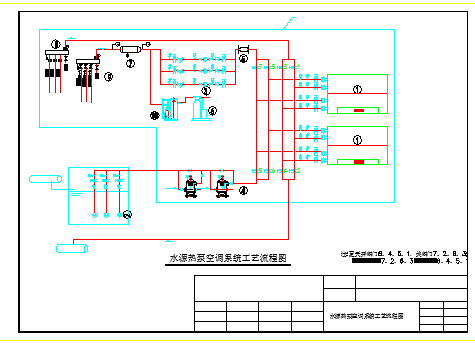 某污水源热泵项目机房全套设计图纸_图1