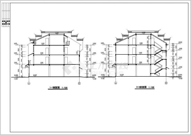 某地三层砖混结构住宅建筑设计施工图纸-图二
