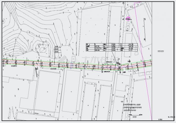 某老工业区锦绣路提升改造工程CAD平面布置参考图-图二