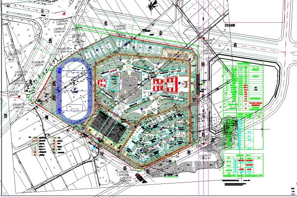 某中学CAD建筑施工总图及设计说明-图二