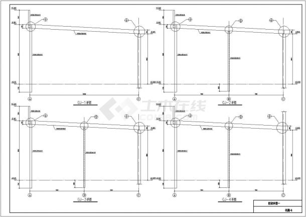 门式刚架厂房结构设计施工图（独立基础）-图二