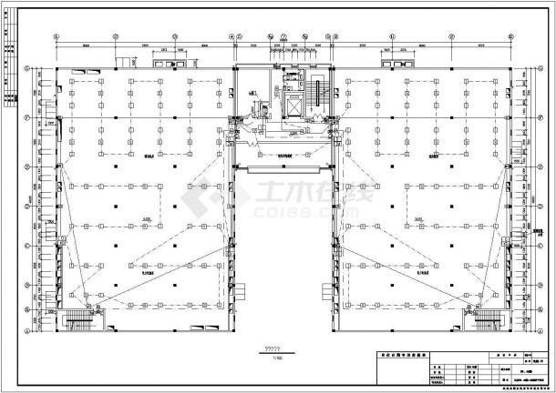 杭州某四层机房消防电气CAD基础平面布置参考图-图一