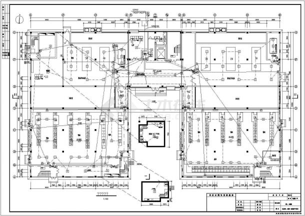 杭州某四层机房消防电气CAD基础平面布置参考图-图二