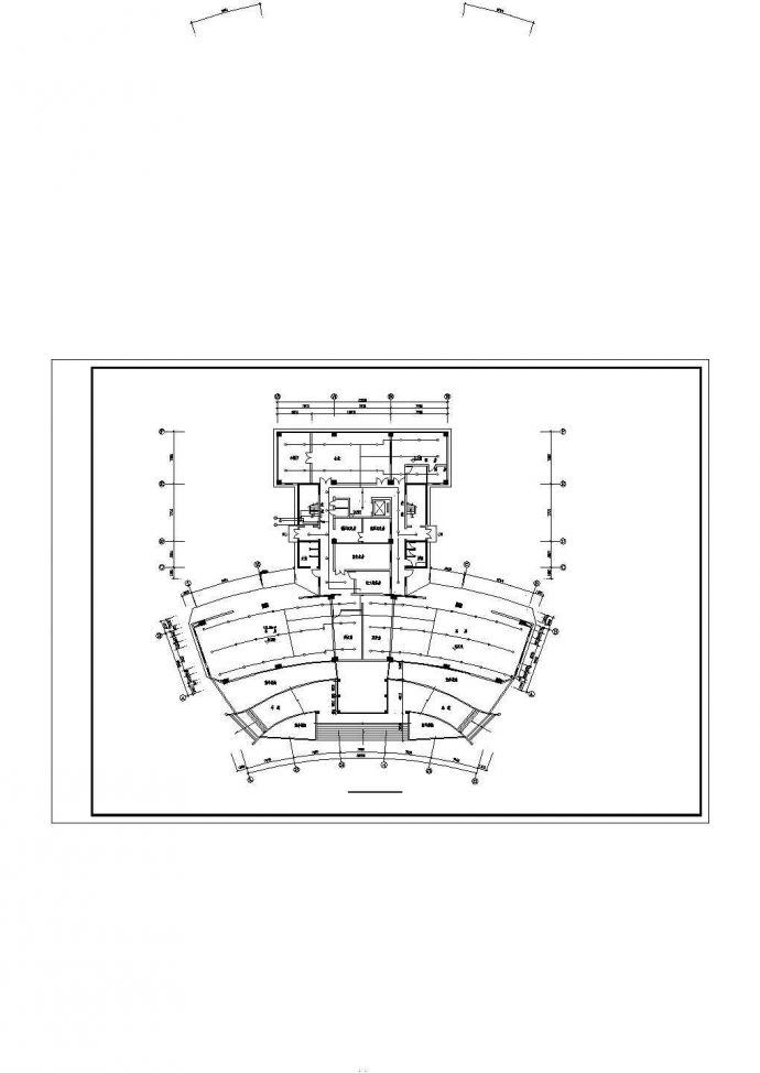 9层地税办公楼消防设计平剖面CAD布置图_图1