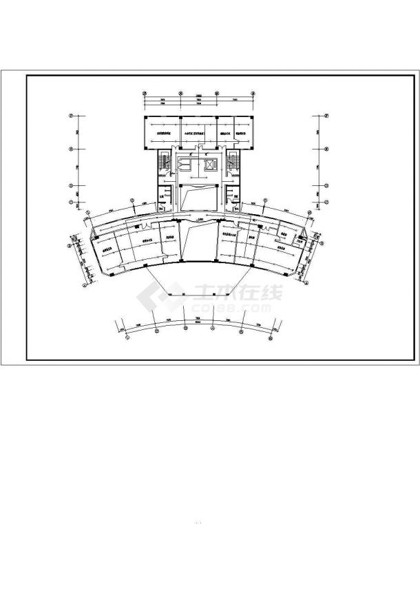 9层地税办公楼消防设计平剖面CAD布置图-图二