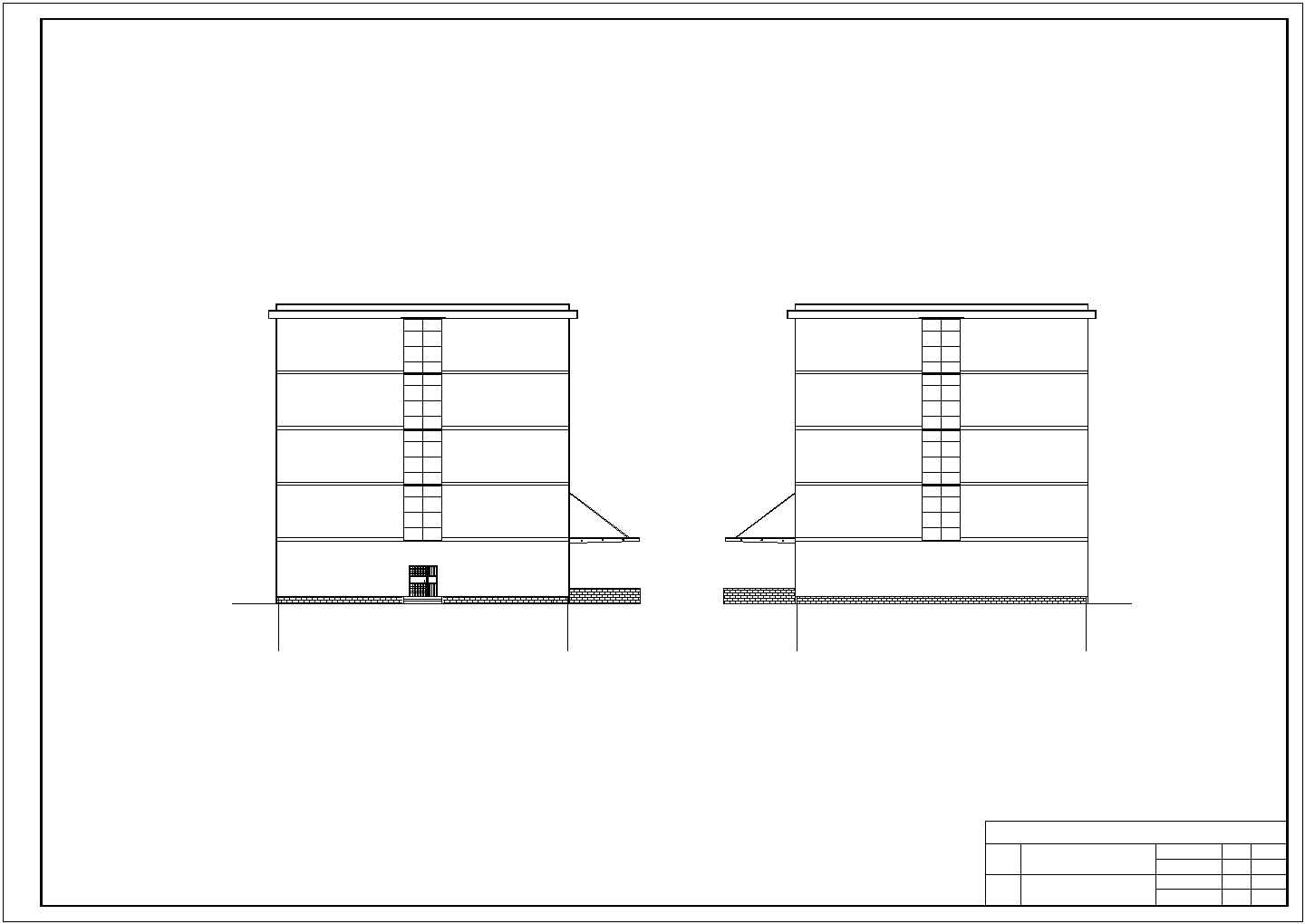 某地上五层框架混凝土综合办公楼建筑结构毕业设计图