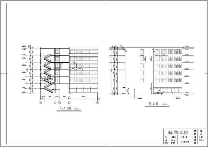 某六层框架结构综合楼毕业设计计算书及建筑施工图_图1