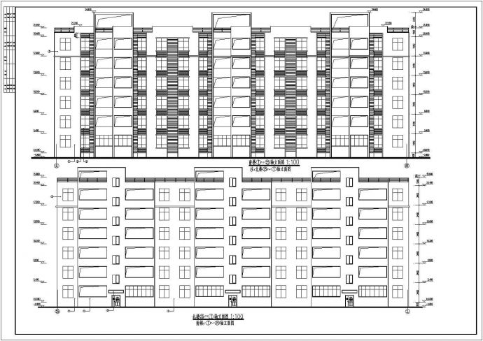 某学校单元式公寓建筑设计施工图纸_图1