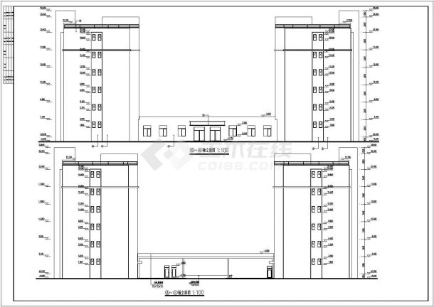 某学校单元式公寓建筑设计施工图纸-图二