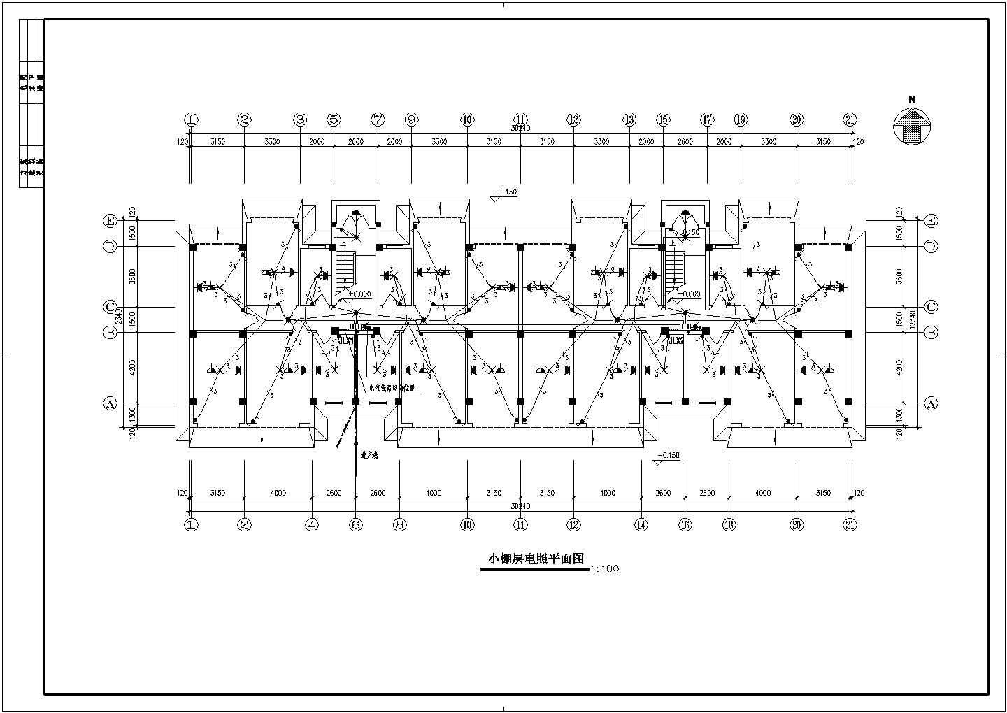 五层住宅电气设计图纸（16张）